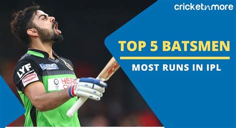 Ipl Records Top Five Batsmen With Most Runs On Cricketnmore