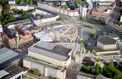 Luftbild Chemnitz Sachsen Stadtzentrum Mit Dem Markt Opernhaus Und