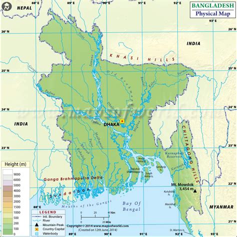 Physical Map Of Bangladesh Images