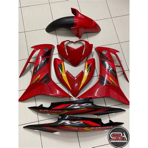 coverset bodyset lc lc  dr rc full red fuel injection fi yamaha