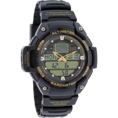 Men S Analog Digital Sgw H B V Black Resin Quartz Sport Watch