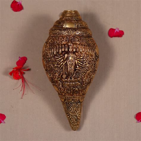 buy this Brass vishwaroopam vishnu conch - devsabha