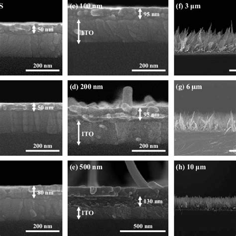 Cross Sectional SEM Images Of A 50 Nm Thick PEDOT PSS Film On ITO And