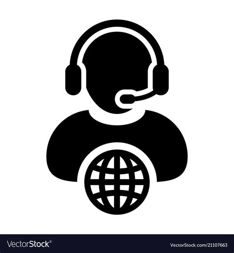 Man customer service icon person profile symbol Vector Image