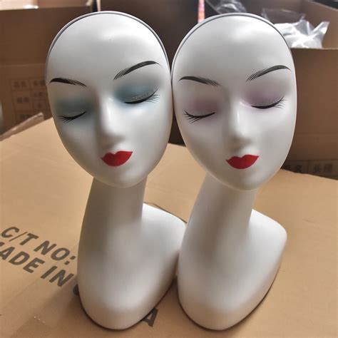 High Grade White Gloss Abs Female Mannequin Head For Hat Wig Headphones Display Manikin Heads