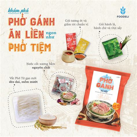 Phở Gánh Hà Nội ăn liền – Phở Bò đặc biệt (Gói 75gr) – Foodeli