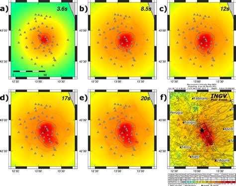 Result for the 2016‐10‐30 Mw6.5 Norcia (Italy) earthquake. Examples of ...