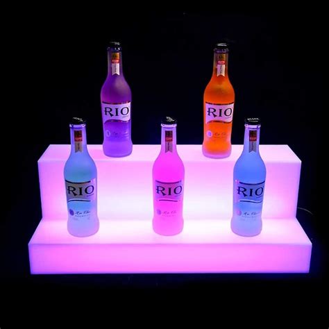 Pr Sentoir De Bouteilles D Alcool Clair Par Led Tier Home Bar