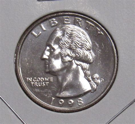 1998 D Washington Quarter In BU For Sale Buy Now Online Item 285889