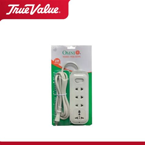 Omni Extension Cord With Universal Outlet And Switch 2 500W 10A 250V