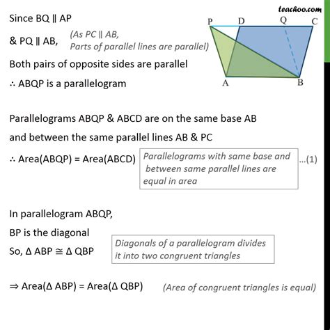 Example If A Triangle And A Parallelogram Are On Same