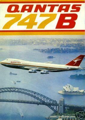 Qantas 747 Brochure Vintage Airline Posters Aviation Posters