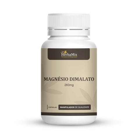 Magnésio Dimalato 260mg Herbamix Farmácia de Manipulação Paulínia