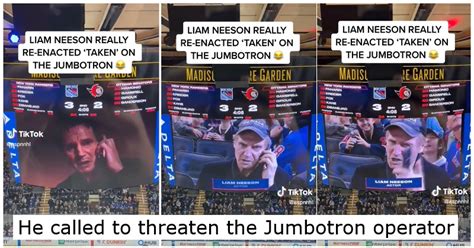 Watch Liam Neeson Re Enact That Taken Moment At An Ice Hockey Match