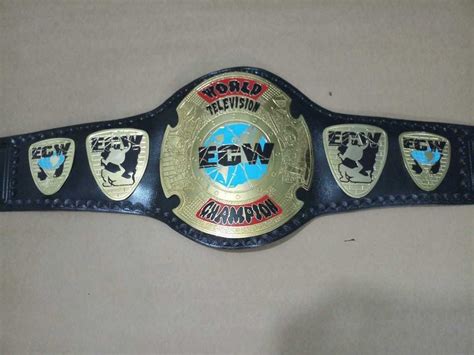 ECW World Television Championship Leather Belt Thick Plated | Etsy