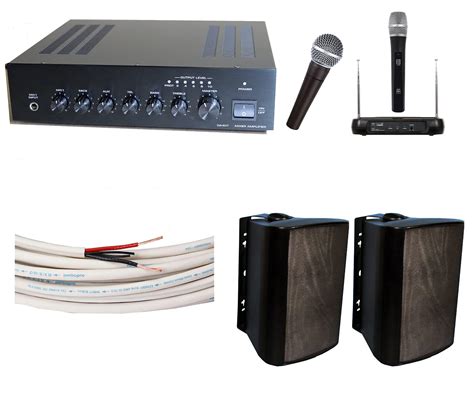 Buy KIT Outdoor PA Sound System Bundle Baseball Field Stadium Horse Arena Easy Install Speakers ...