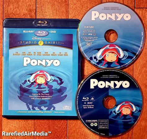 Ponyo Blu Raydvd 2010 2 Disc Set Rare Oop Free Shipping