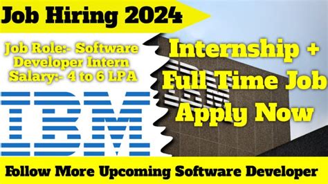 Ibm Software Developer Intern Ibm Internship Hiring 2024