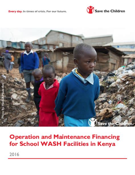 Operation And Maintenance Financing For School Wash Facilities In Kenya