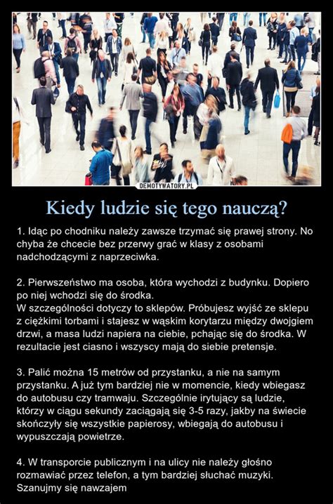 Kiedy ludzie się tego nauczą Demotywatory pl