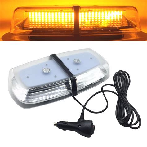 Yellow DC12V 24V Magnetic Mounted Car Truck Strobe Flashing Emergency