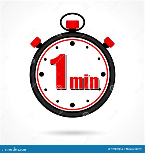 One Minute Stopwatch Vector Illustration | CartoonDealer.com #107507060