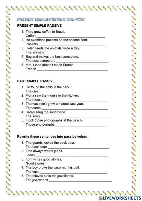 Ejercicio Online De Passive Voice Para Pre Intermediate Actividades