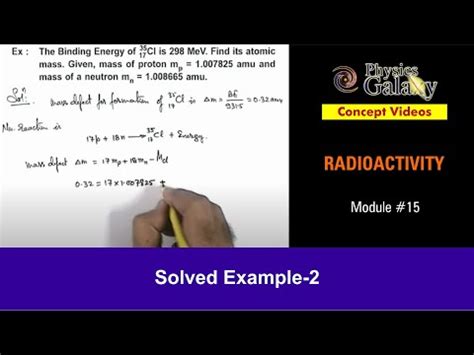 Solved Example For Jee Nucleus And Radioactivity Video Lecture