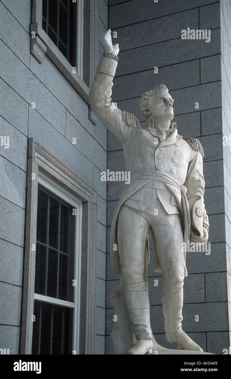 Statue Of Ethan Allen In Front Portico Of State Capitol Building