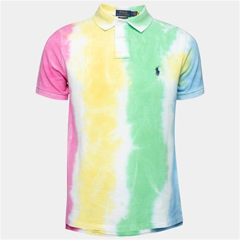 Polo Ralph Lauren Multicolor Tie Dye Cotton Polo Shirt M Polo Ralph