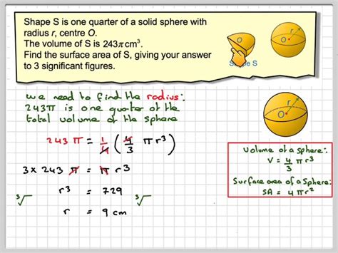 Volume Of A Quarter Sphere Formula Definition Examples Atelier Yuwa