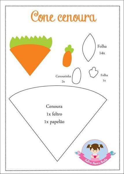 Conejos Y Zanahoria De Fieltro Con Patronesconmoldes