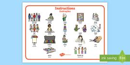 New EAL Starter Instructions Word Mat Urdu Teacher Made