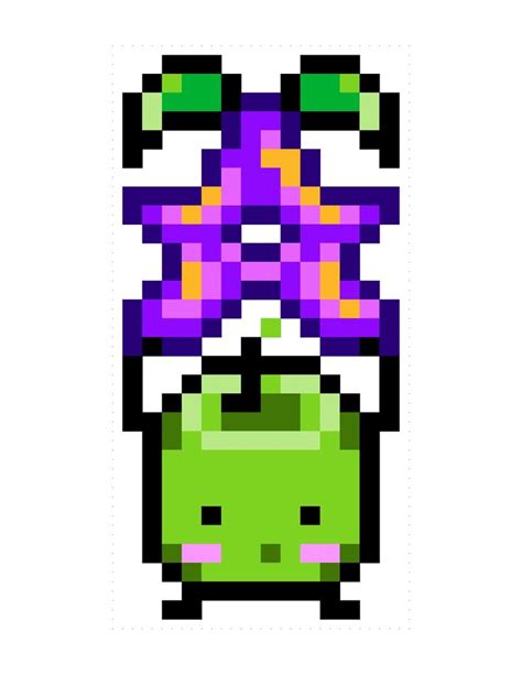 Junimo Purple Starfruit Cross Stitch Pattern Etsy Canada In