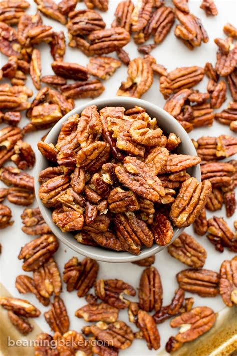 Skillet Roasted Maple Cinnamon Pecans Vegan Paleo Gluten Free Dairy