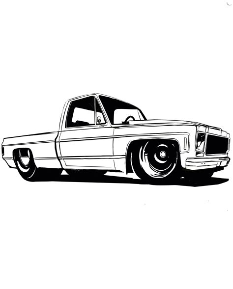 square body chevy truck clipart - Aretha Kelsey