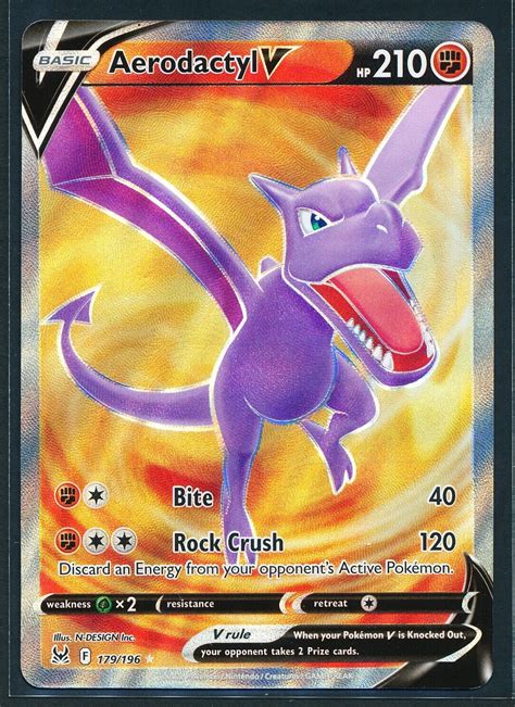 Aerodactyl V 179 196 Full Art Ultra Rare Holo Pokémon 2022 Lost Origin