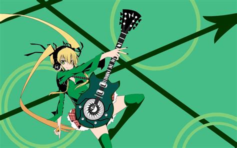 Female Animated Character Holding Guitar Hd Wallpaper Wallpaper Flare