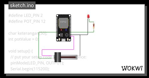 Led Potensio Wokwi Esp Stm Arduino Simulator