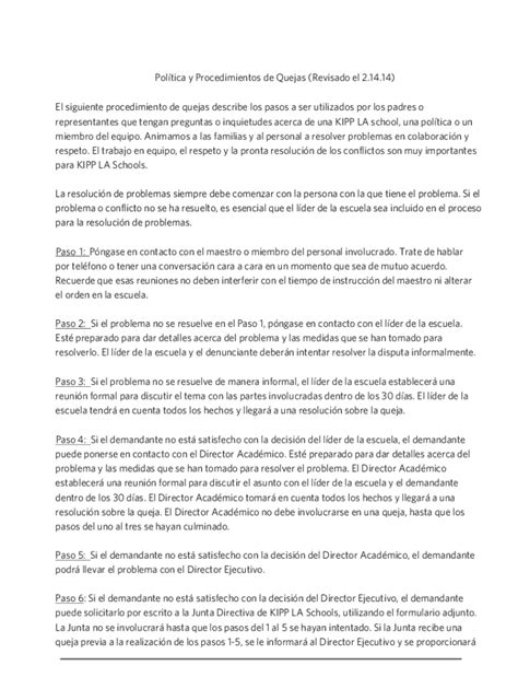 Completable En L Nea Procedimiento De Quejas Para Padres Y Fax