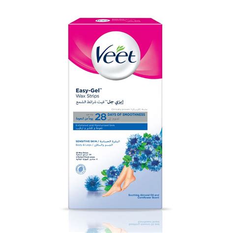 Veet Full Body Waxing Kit Sensitive Skin Pack Of 20 Wax Strips Beauty