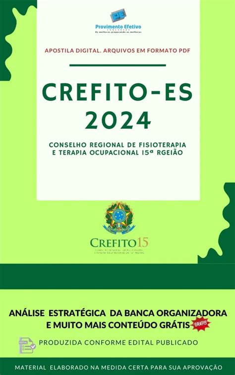 Provimento Efetivo Concursos Apostila CREFITO 15 ES 2024 ADVOGADO