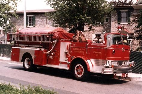 Harrisburg Pa Fd Squad S Mack C Series Open Cab Pumper Fire