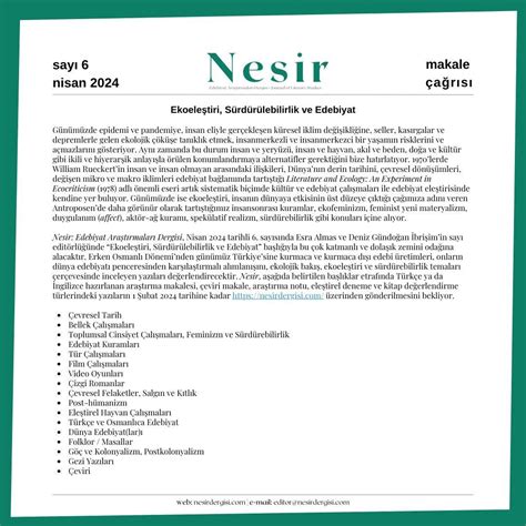 nesir dergisi yazilarinizi bekliyor ortak dersler boeluemue