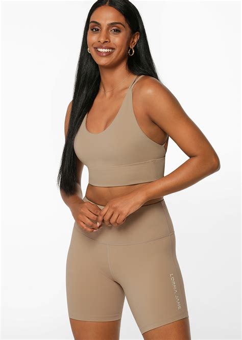 Lotus Longline Sports Bra Neutral Lorna Jane Au