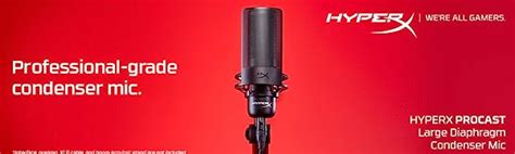 Hyperx Z Aa Procast Large Diaphragm Condenser Mic Xlr Connection