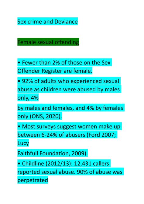 Female Sex Offenders Part 1 Sex Crime And Deviance Female Sexual Offending Fewer Than 2 Of