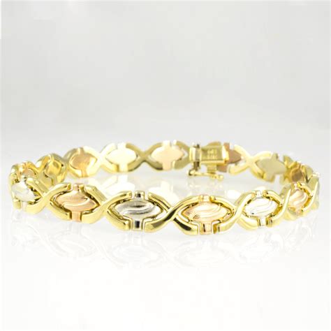 14 Kt Tricolor Gold Ladies Bracelet Ny Styles Jewelry