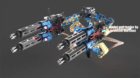 ArtStation - Quad Gatling Guns for MG Sazabi Ver.Ka Fanart