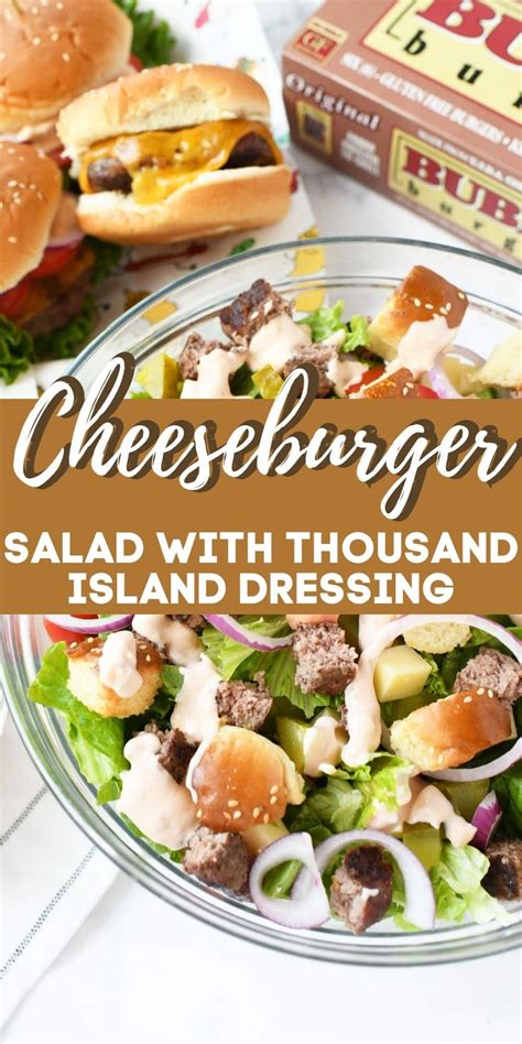 Cheeseburger Salad With Thousand Island Dressing Sizzling Eats